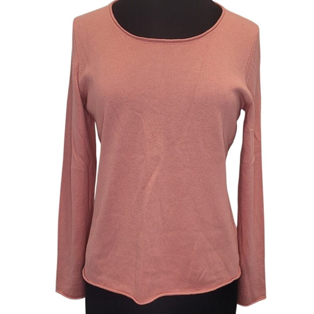 Eileen Fisher Silk Cashmere Sweater Orange M